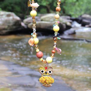 [5/$25] FUN Silly Owl Teacher Necklace HandMade